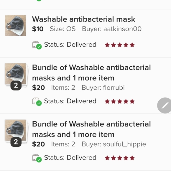 4 X Mask - Antibacterial fabric - Picture 8 of 12